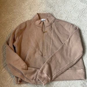 Sweater zip up crop